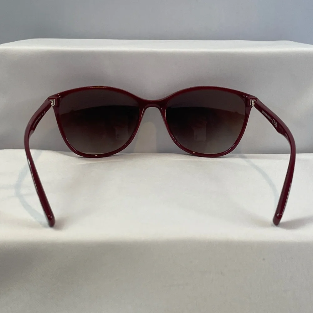 Emporio Armani EA4073 Bordeaux Cat-Eye Sunglasses With Brown Gradient Lenses - Picture 9 of 12
